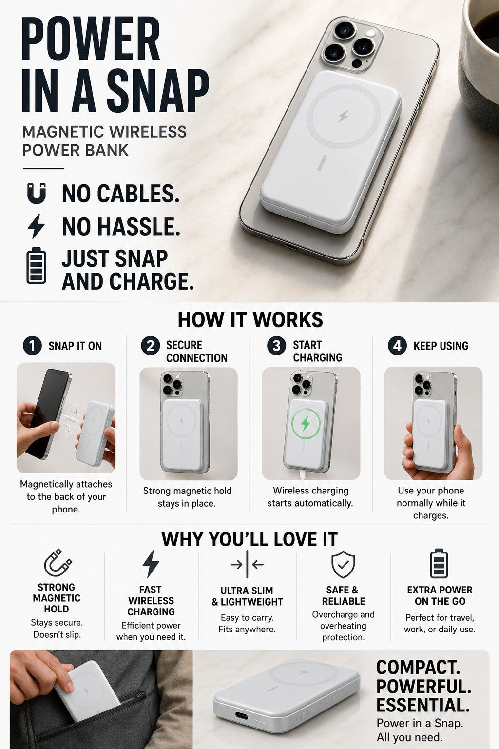 Magnetic Portable Charger